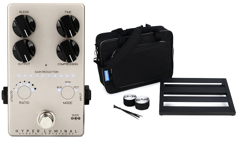 Darkglass Hyper Luminal Bass Compressor Pedal Bundle with Pedaltrain  Classic Jr SC 18