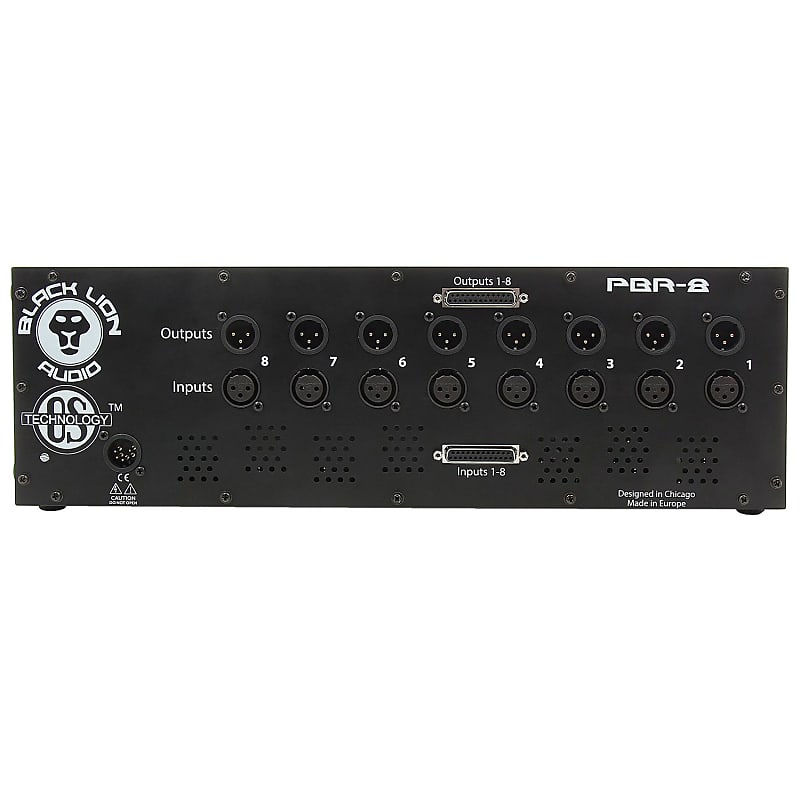 Black Lion Audio PBR-8 Patchbay Rack 8 Powered 500 Series Frame with Patchbay image 2