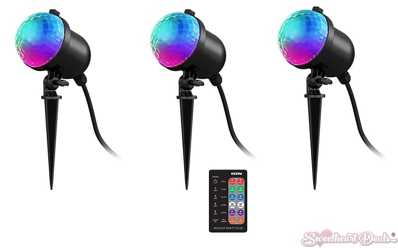 3 Pack ION Holiday Party Plus MultiColor Indoor/Outdoor Reverb