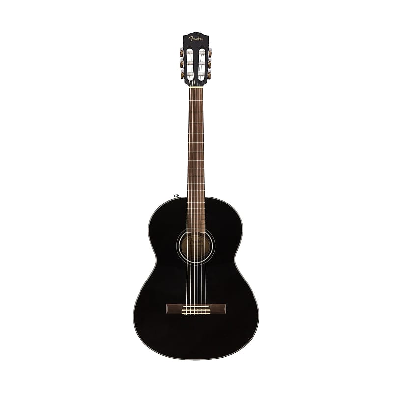 Fender CN-60S Nylon String Classical Guitar, Walnut FB, Black image 1