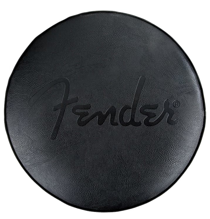 Fender Embossed Black Logo Barstool 24 Inch Swivel Bar Stool