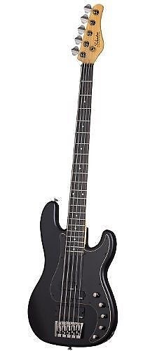 Schecter Diamond P Custom 5 String Bass. Active Pickups. Satin Black