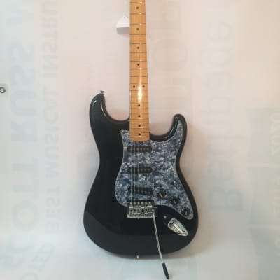 Stadium Stratocaster Electric Guitar-NEW-Black-Quality Hardware-w/Shop Setup for sale
