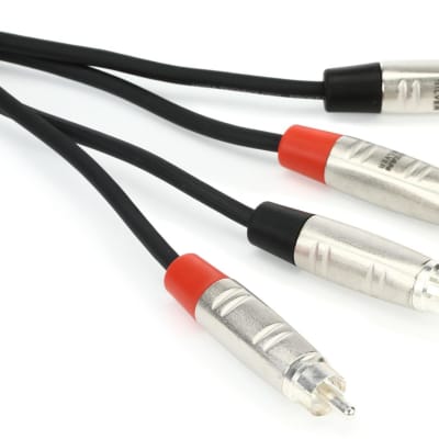 Hosa HRR-005X2 Pro Stereo Interconnect Dual RCA Cable - 5 foot image 1