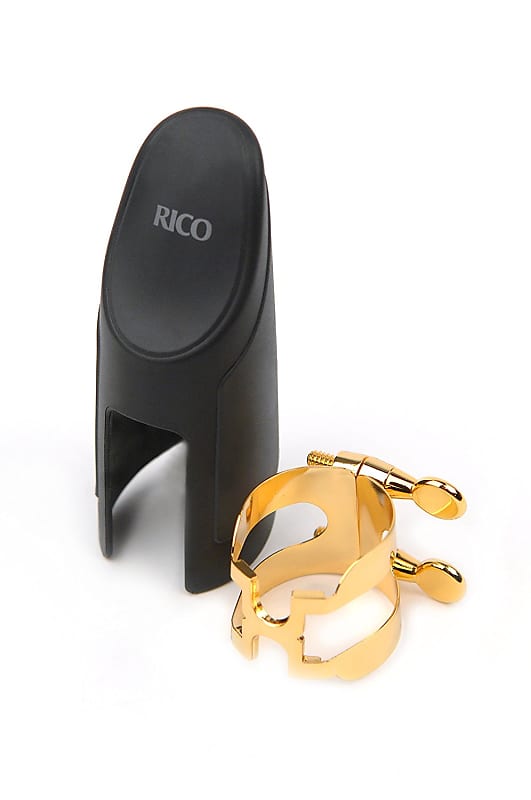 Rico H-Ligature and Cap Bb Clarinet Gold image 1