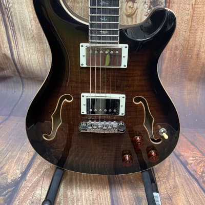 PRS SE Hollowbody II Piezo 2022 - Black Gold Burst image 2