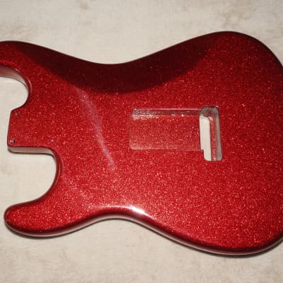 Mighty Mite MM2700AF-RSPRKL Strat Swamp Ash Body Red Sparkle Poly Finish The Last One! NOS #3 image 8