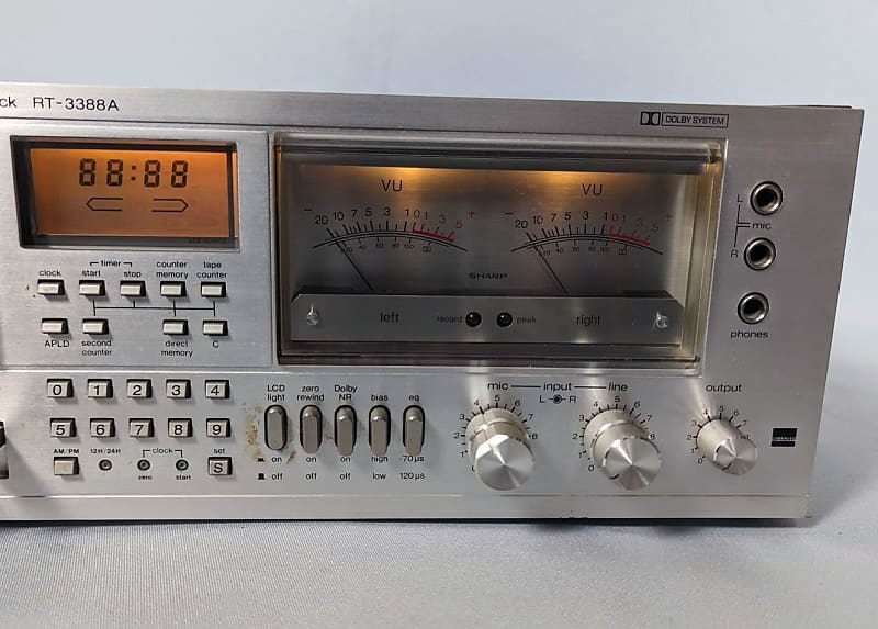 Vintage Sharp RT-3388 Computer Controlled Cassette Deck - Japan