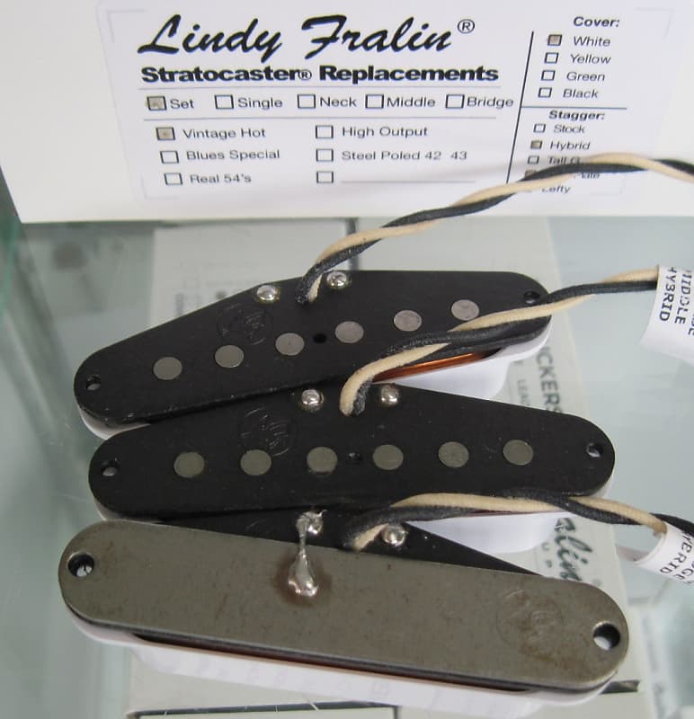 Lindy Fralin Vintage Hot Stratocaster Pickups Set - Hybrid Stagger