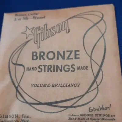 Gibson Folk Bronze Silk Steel Guitar Strings 940 VTG 60 S NOS