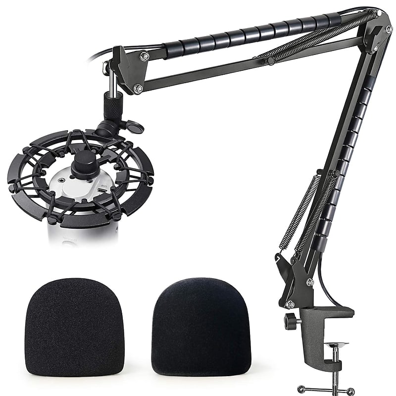 Blue Yeti Mic Stand With Shock Mount And 2 Types Windscreen | Reverb