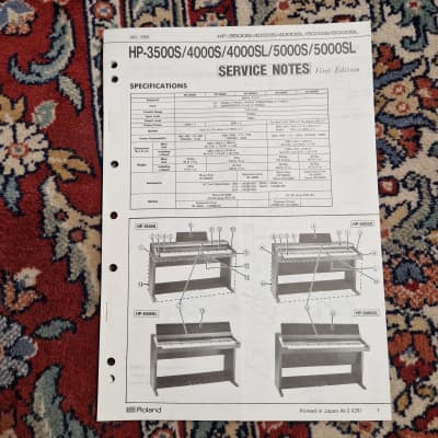Roland  HP3500S/4000S/4000SL/5000S/5000SL Schematics /Service Manual/ Service Notes Original