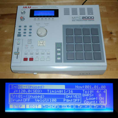 Fully Serviced Akai MPC 2000 w/NEW Display 32MB RAM Drum Kits & OS.V.1.72 Disk