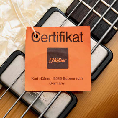 Hofner H500/1-61L Cavern Club '61 Violin Beatle Bass, Left-Handed w/ Case & Tags, 500/1 image 17