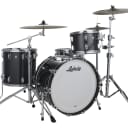 Ludwig Classic Maple Black Sparkle Fab 14x22_9x13_16x16 Special Order Custom Drums Authorized Dealer