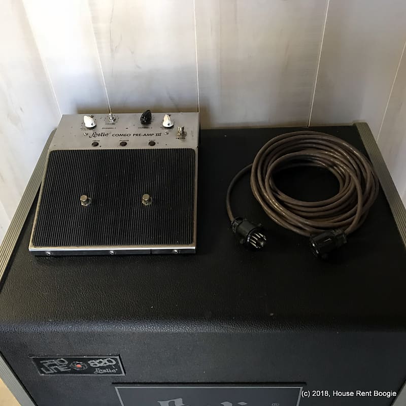 Vintage Leslie Pro-Line 820 Solid State Amp with Leslie Combo Preamp III and Cable image 1