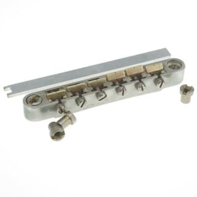 Faber ABRl ABR style Bridge - fits all model guitars - aged nickel with natural brass saddles for sale