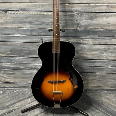 Used Kay 1950's Archtop Acoustic Guitar with Gig Bag- Sunburst image 2