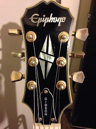1994 Gibson Epiphone Les Paul Custom Black Beauty w/ Pickup Upgrades to  Duncan & Gibson+Hard Case