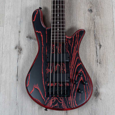 Spector NS Pulse 5 5-String Bass, EMG Pickups, Macassar Ebony, Cinder Red image 2