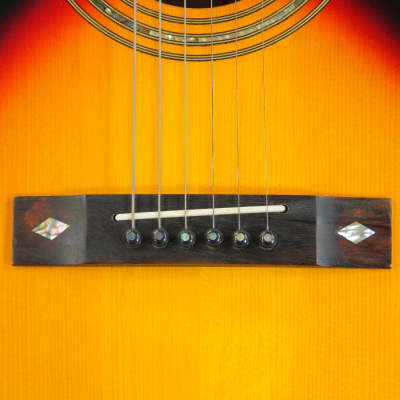Aria AP-05SB parlor guitar - beautifully decorated guitar with fine parlor sound - size and decorations of a Martin 0-42! image 4