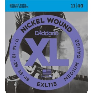 D'Addario EXL115 Nickel Wound Medium Blues/Jazz Electric Guitar Strings, .011 - .049