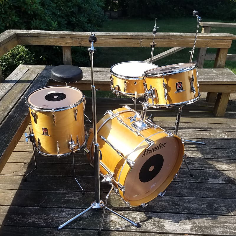 Premier Resonator Jazz Kit 1970s Natural Wood Reverb