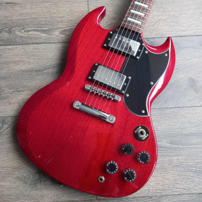 Westfield E2000 SG Electric Guitar in Cherry Red image 1