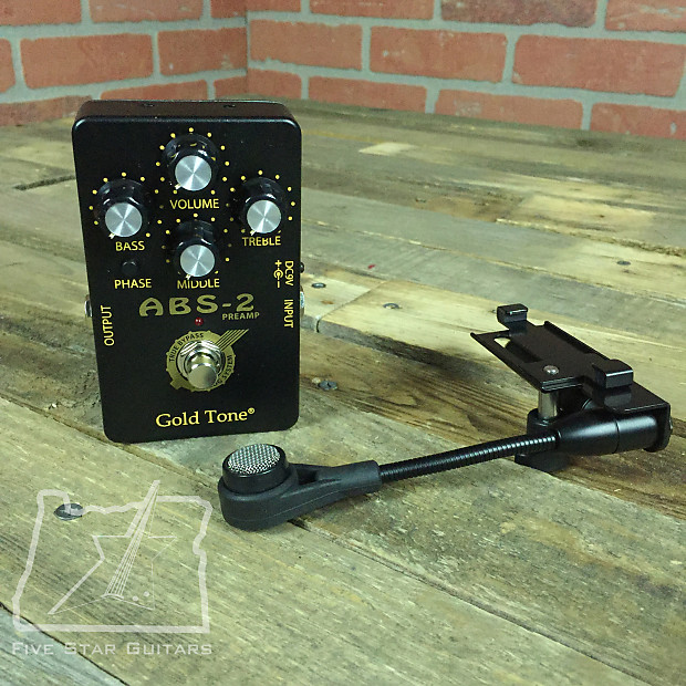 Gold Tone ABS2 Banjo/Resonator Microphone and Preamp System Reverb