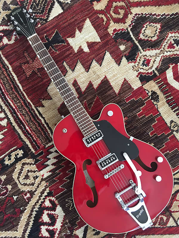 Gretsch G 5129 2004 Trans Red Top with Black Back & Sides and DeArmond Pick Ups!Play Now & Pay Later image 1