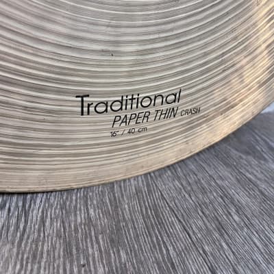 Istanbul Agop Traditional Paper Thin Crash 16"/40cm Crash Cymbal #HL12 image 4