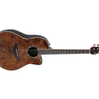 Ovation Celebrity Traditional Plus CS24P-NBM A/E Guitar - Nutmeg Burled Maple image 4