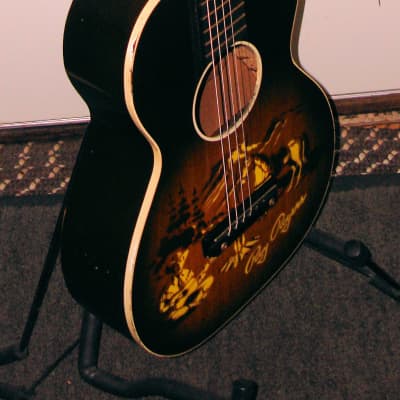 1956 Roy Rogers Harmony H600 Parlor Guitar Orig Case PLAYER image 8