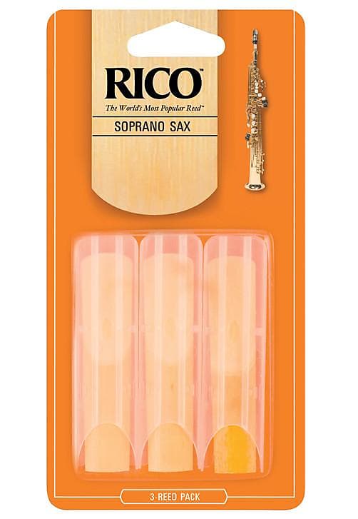 Rico by D'Addario Soprano Sax Reeds, Strength 2.5, 3-pack image 1
