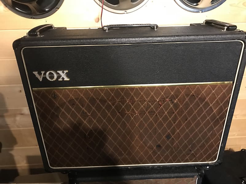 Vox Ac30 1964 treble 1963/64 Black/ Brown grill cloth Reverb