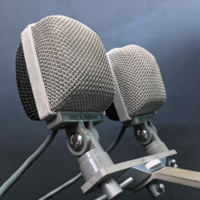 1970s Matched Pair of EAG MD-16N: Dynamic Cardioid Vintage Microphones /w Stand | Hungarian AKG D12 image 6