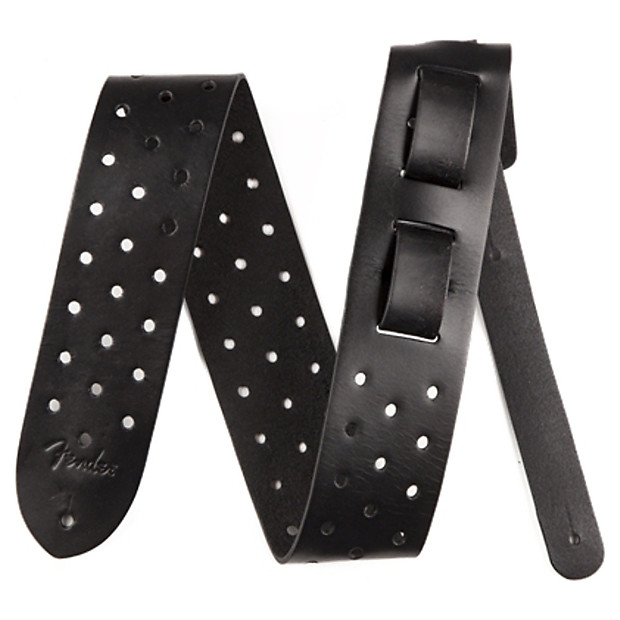 Fender 099-0612-006 2.5" Leather Guitar Strap w/ Punched Holes image 1