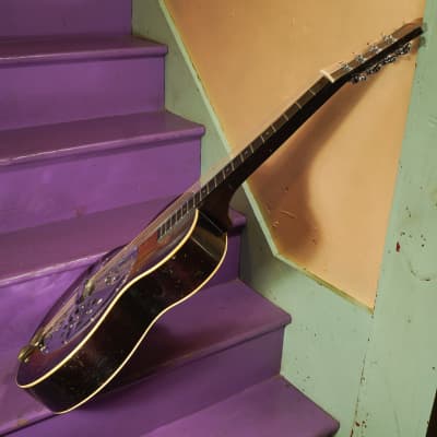 1938 Dobro 8-String Squareneck Norwood Chimes Resonator Guitar (VIDEO! Customized, Ready to Go) image 13