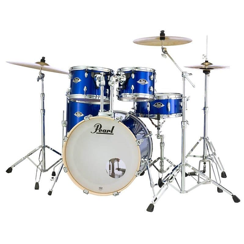 Pearl Export EXX725 5pc Drum Set High Voltage Blue w/Hardware image 1