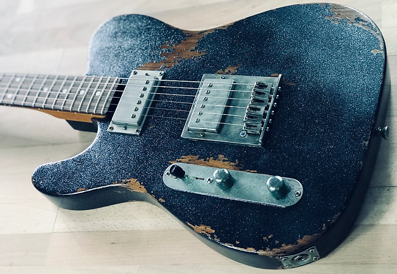 S71 Custom Shop Lefty Black Sparkle "T" Heavy-Relic HH Handwound PAF Humbuckers, Made in USA. image 1
