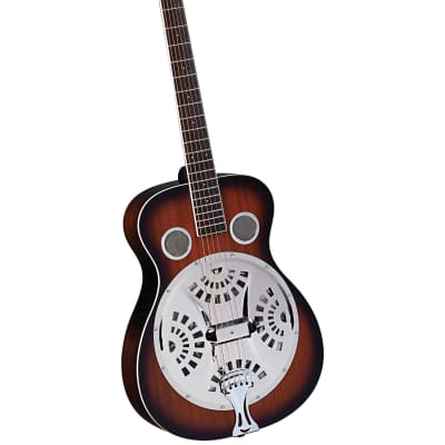 Regal RD-30T Studio Series Roundneck Resophonic Guitar – Sunburst Mahogany image 1