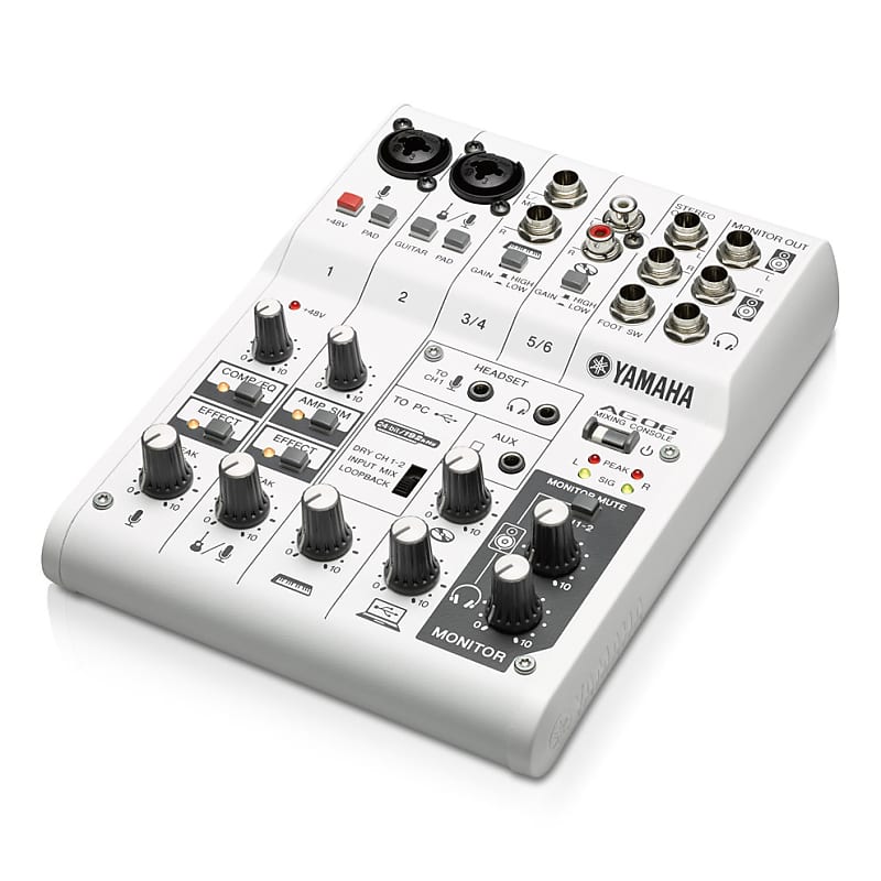 YAMAHA AG06 MIXER/INTERFACE Great for Mixing, Music Streaming