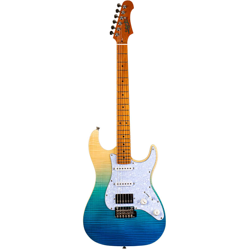 JET Guitars 450 Series JS-450 Transparent Blue Electric Guitar image 1