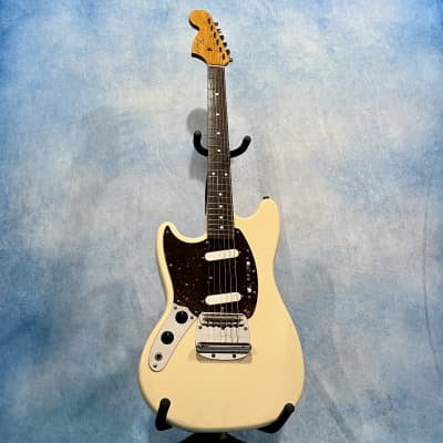 2007 Fender Japan MG-69 Mustang LH in Vintage White, MIJ for sale
