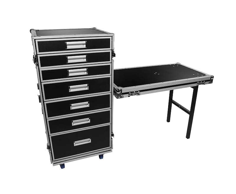OSP Mobile Production 7 Drawer Multi-Purpose Workstation Road Case w/Table image 1