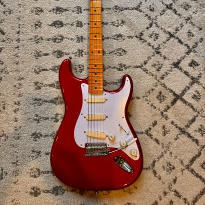 Custom Fender Stratocaster Gilmour Inspired "Red Strat" Candy Apple Red EMG DG20 with Gigbag image 1