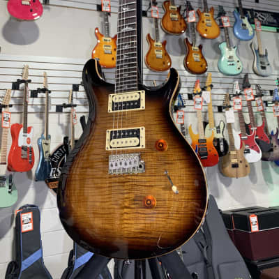 PRS SE Custom 24 Electric Guitar - Black Gold Sunburst Hard Case Included Authorized Dealer 906 image 1