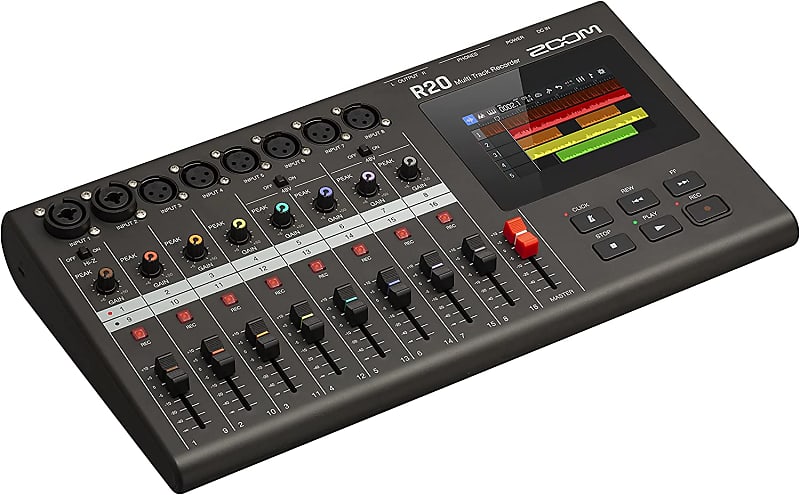 Mint Zoom R20 Multi Track Tabletop Recorder, with Touchscreen, Onboard  Editing, 16 Tracks, 6 XLR Inputs, 2 Combo Inputs, Effects, Synth, Drum  Loops,