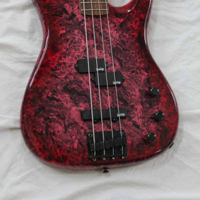 1981 Vantage 525B PJ Rare Made in Japan Vintage 4 String Bass - Purple Red Nebula + Hard Case image 1