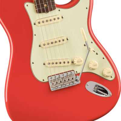 Fender American Vintage II 1961 Stratocaster Rosewood Fingerboard Electric Guitar - Fiesta Red-Fiesta Red image 4